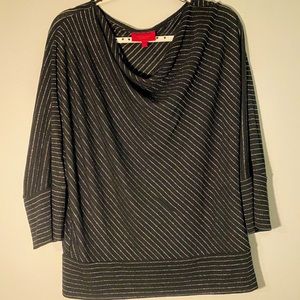 Jennifer Lopez cowl neck black w/silver -XXL